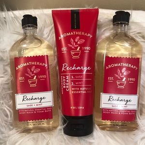 Bath & Body Works Recharge Body Cream and Body Wash & Foam Bath